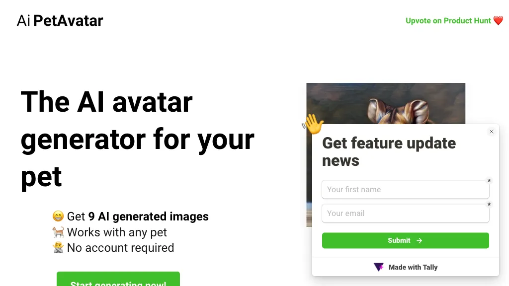 AI Pet Avatar reviews, AI Pet Avatar pricing and alternatives
