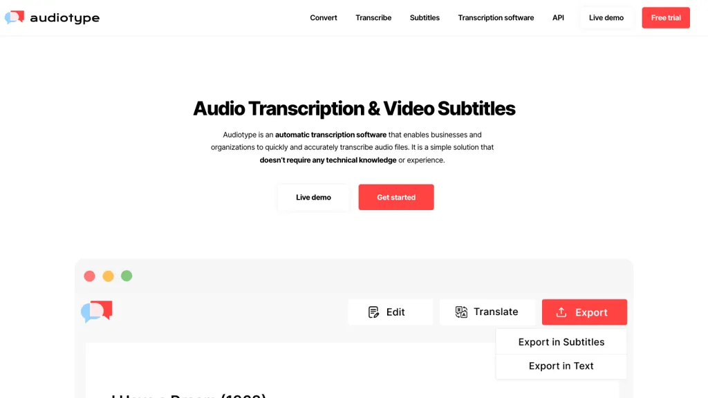 Audiotype reviews, Audiotype pricing and alternatives
