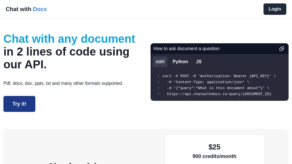 ChatWithDocs reviews, ChatWithDocs pricing and alternatives
