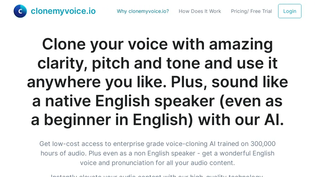 Clonemyvoice reviews, Clonemyvoice pricing and alternatives
