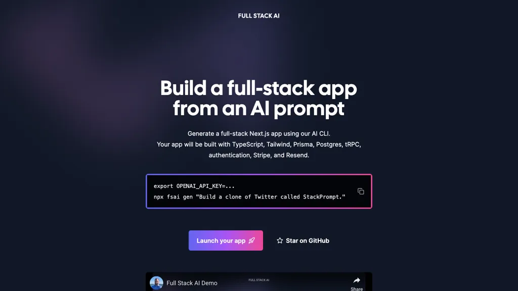 Full Stack AI reviews, Full Stack AI pricing and alternatives
