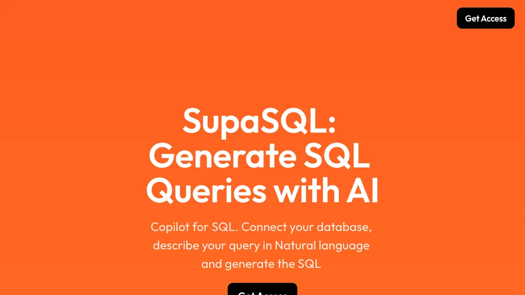 SupaSQL reviews, SupaSQL pricing and alternatives